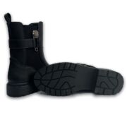 Μποτάκια με φερμουάρ και λάστιχο W24328B